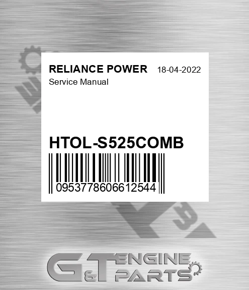 HTOL-S525COMB Service Manual for RELIANCE POWER
