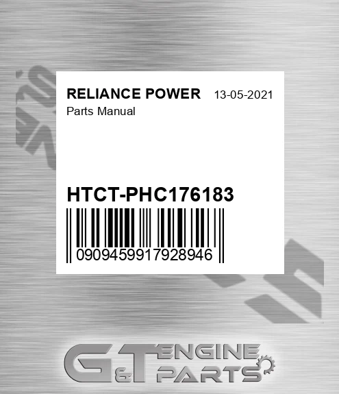 HTCT-PHC176183 Parts Manual for RELIANCE POWER