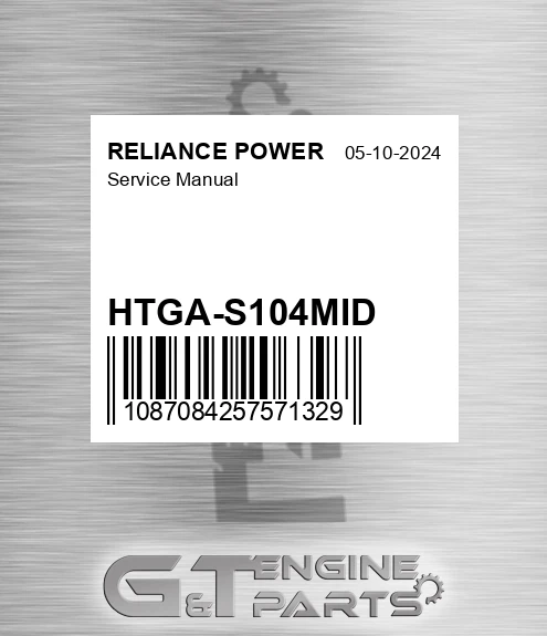HTGA-S104MID Service Manual for RELIANCE POWER