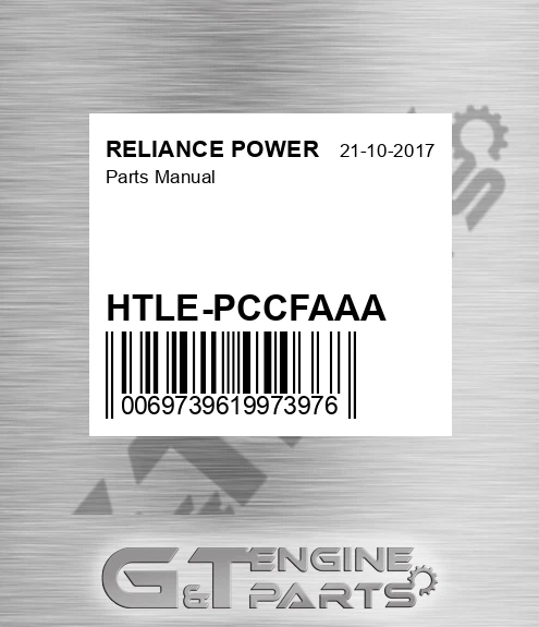 HTLE-PCCFAAA Parts Manual for RELIANCE POWER