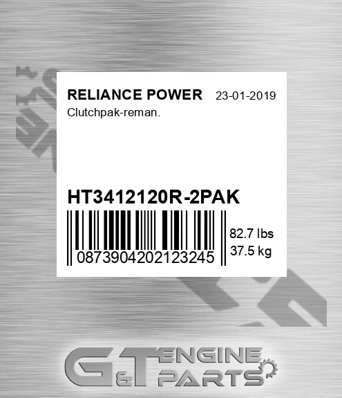 HT3412120R-2PAK Clutchpak-reman.