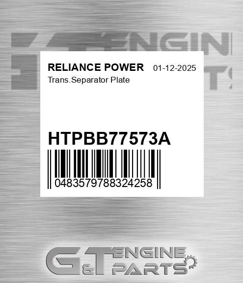 HTPBB77573A Trans.separator Plate