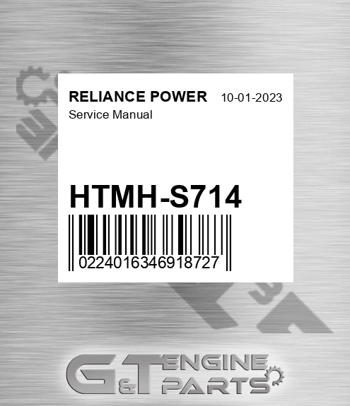 HTMH-S714 Service Manual for RELIANCE POWER