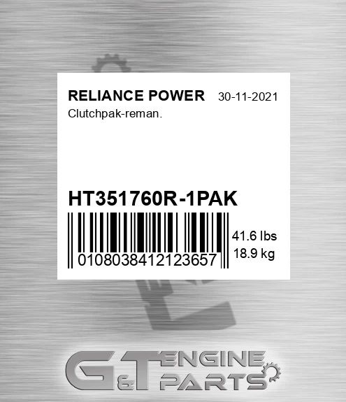 HT351760R-1PAK Clutchpak-reman.