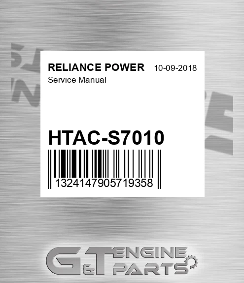 HTAC-S7010 Service Manual for RELIANCE POWER