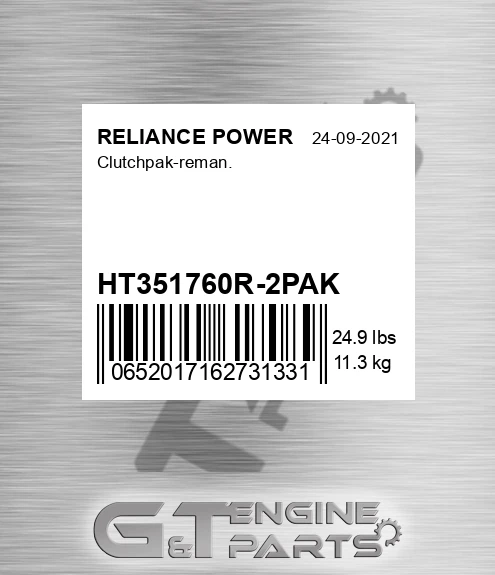 HT351760R-2PAK Clutchpak-reman.