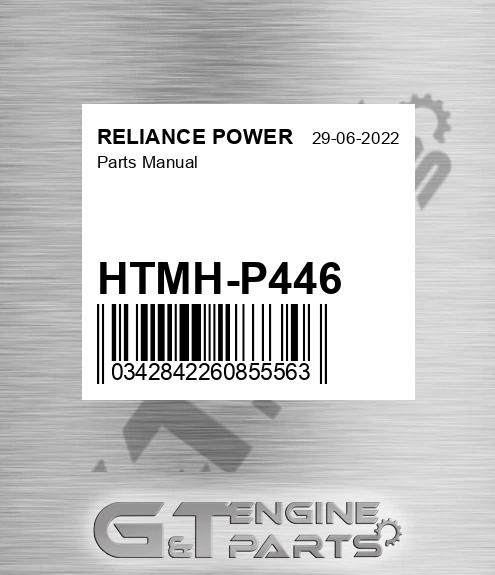 HTMH-P446 Parts Manual for RELIANCE POWER