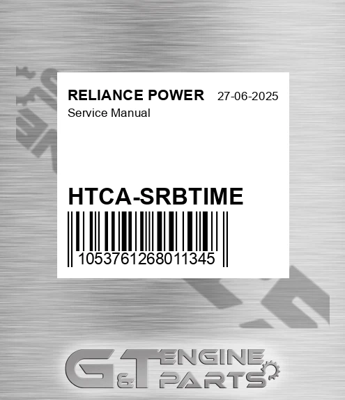 HTCA-SRBTIME Service Manual for RELIANCE POWER