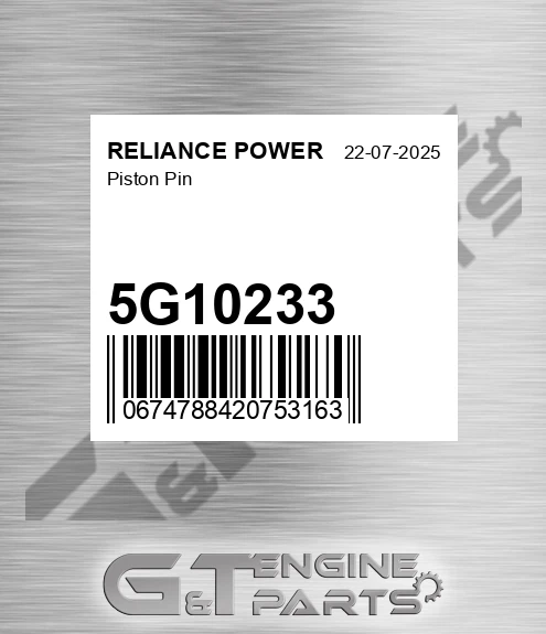 5G10233 Piston Pin