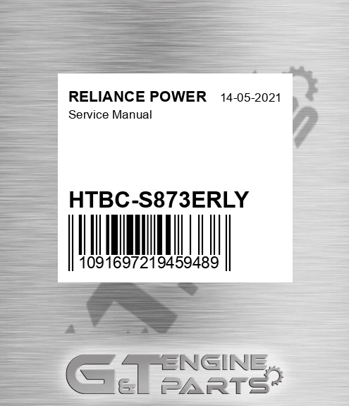 HTBC-S873ERLY Service Manual for RELIANCE POWER
