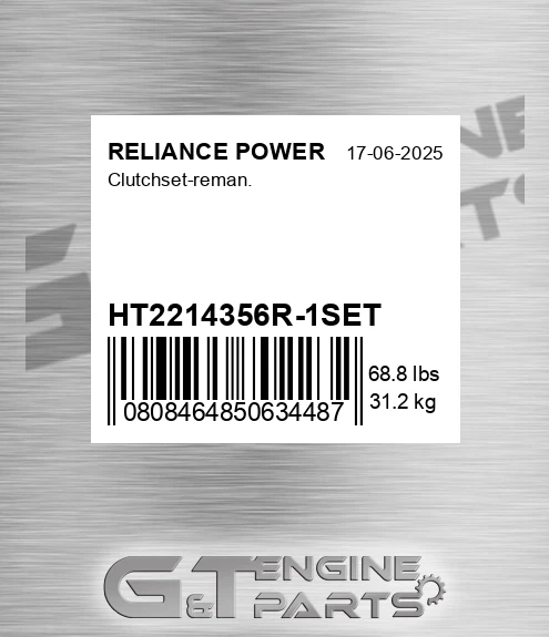 HT2214356R-1SET Clutchset-reman.