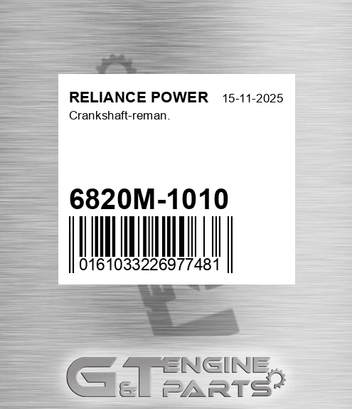 6820M-1010 Crankshaft-reman.