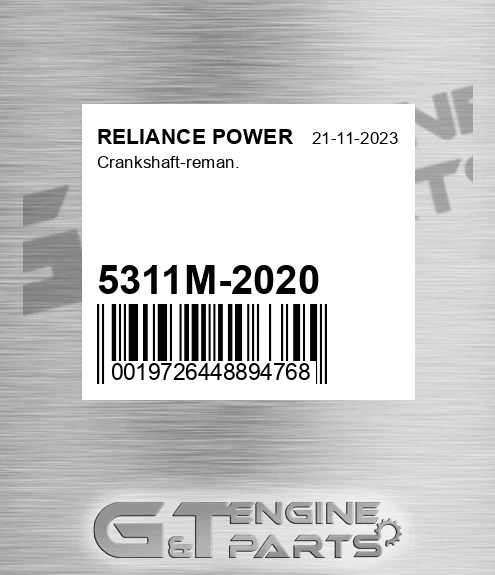 5311M-2020 Crankshaft-reman.