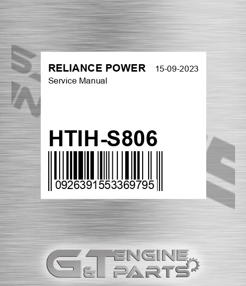 HTIH-S806 Service Manual for RELIANCE POWER