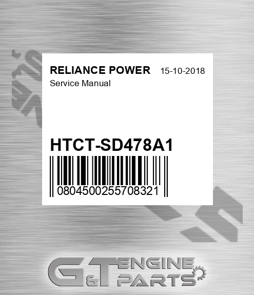HTCT-SD478A1 Service Manual for RELIANCE POWER