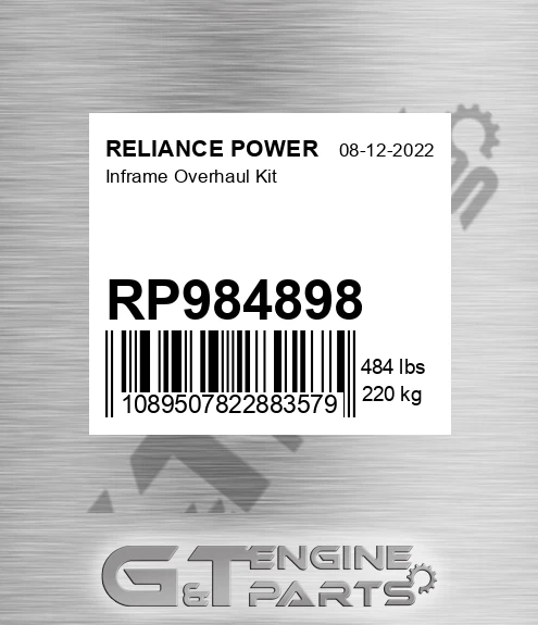 RP984898 Inframe Overhaul Kit for RELIANCE POWER