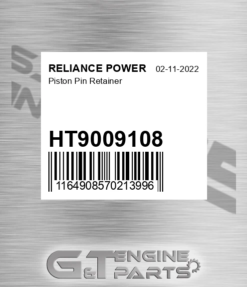HT9009108 Piston Pin Retainer
