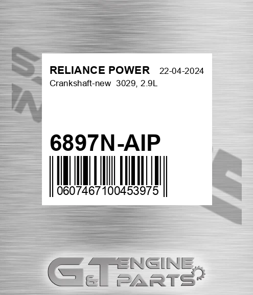 6897N-AIP Crankshaft-new 3029, 2.9l