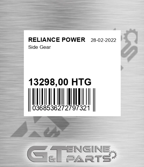 13298,00 HTG Side Gear
