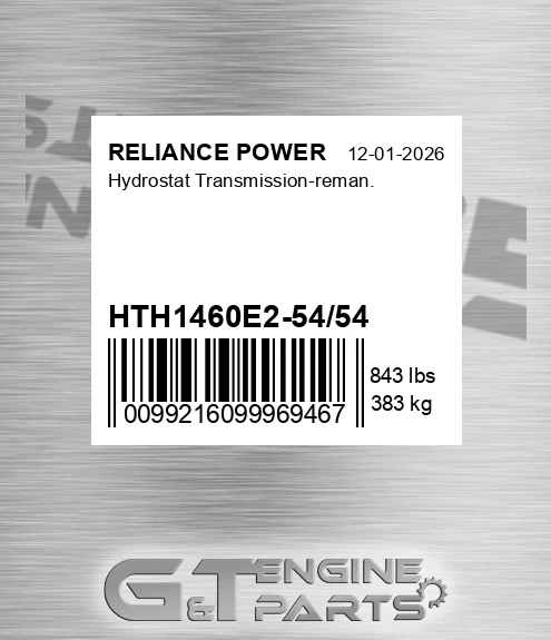 HTH1460E2-54/54 Hydrostat Transmission-reman.