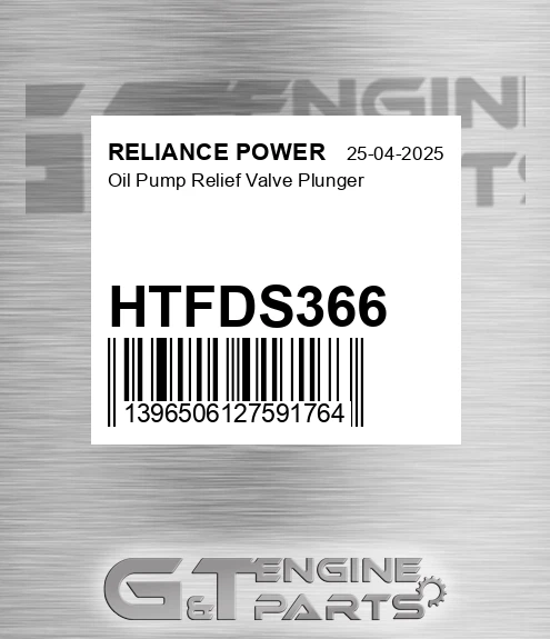 HTFDS366 Oil Pump Relief Valve Plunger
