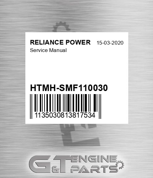 HTMH-SMF110030 Service Manual for RELIANCE POWER