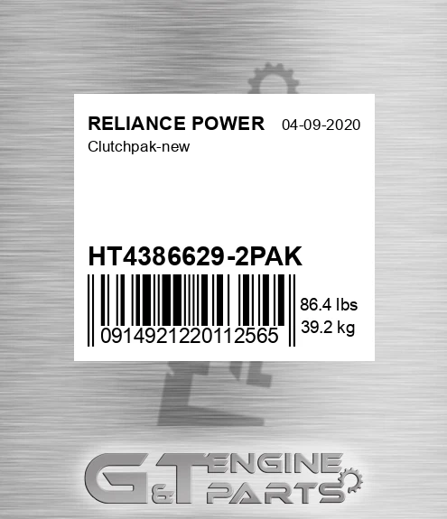 HT4386629-2PAK Clutchpak-new