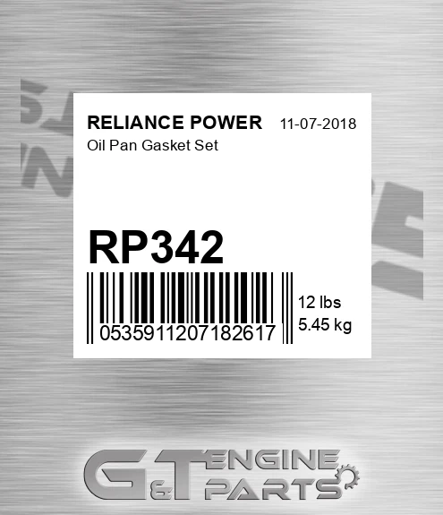 RP342 Oil Pan Gasket Set