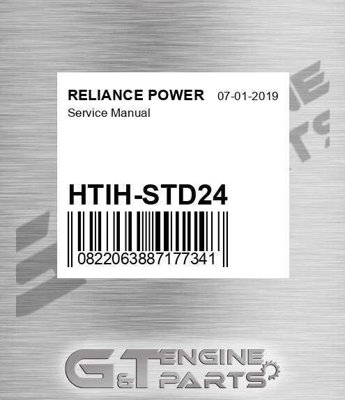 HTIH-STD24 Service Manual for RELIANCE POWER