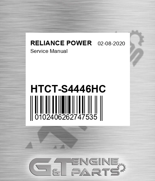 HTCT-S4446HC Service Manual for RELIANCE POWER