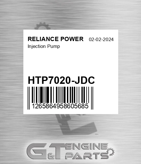 HTP7020-JDC Injection Pump for RELIANCE POWER