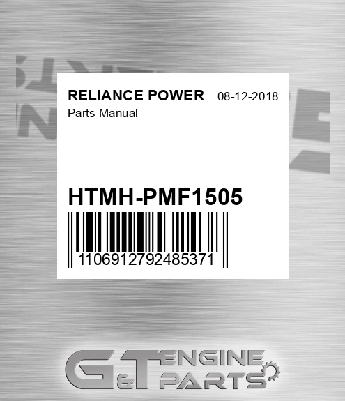 HTMH-PMF1505 Parts Manual for RELIANCE POWER