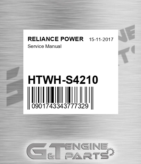 HTWH-S4210 Service Manual for RELIANCE POWER