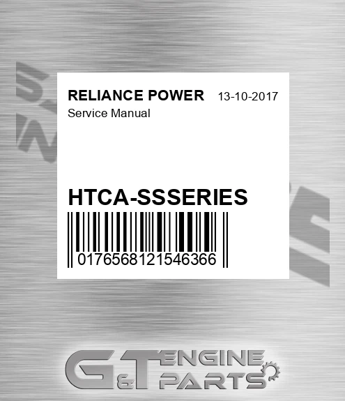 HTCA-SSSERIES Service Manual for RELIANCE POWER