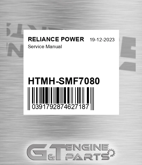 HTMH-SMF7080 Service Manual for RELIANCE POWER