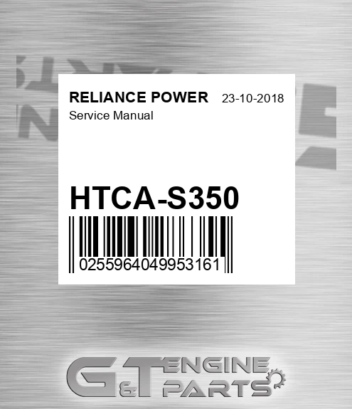 HTCA-S350 Service Manual for RELIANCE POWER