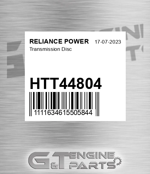 HTT44804 RELIANCE POWER Transmission Disc