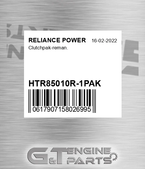 HTR85010R-1PAK Clutchpak-reman. for RELIANCE POWER