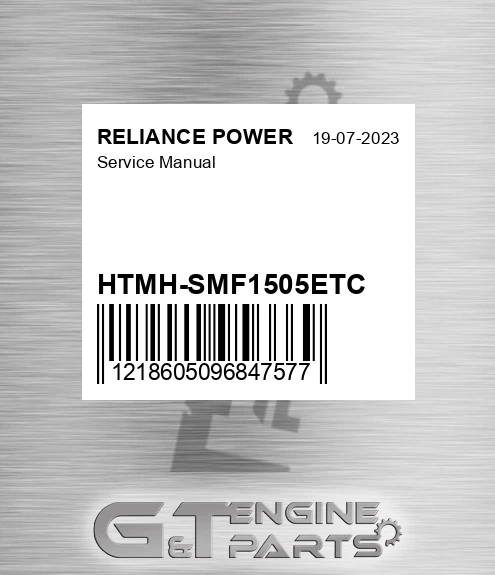HTMH-SMF1505ETC Service Manual for RELIANCE POWER