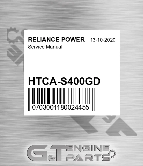 HTCA-S400GD Service Manual for RELIANCE POWER