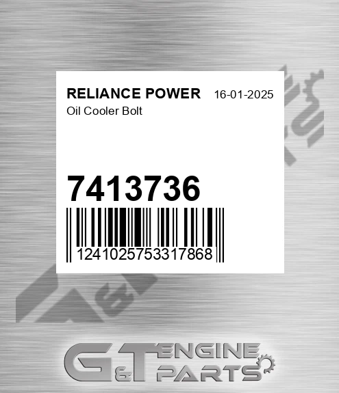 7413736 Oil Cooler Bolt