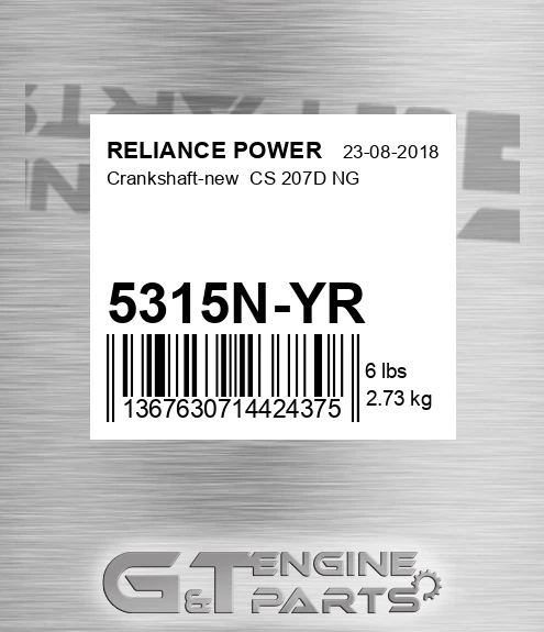 5315N-YR Crankshaft-new Cs 207d Ng