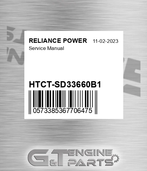 HTCT-SD33660B1 Service Manual for RELIANCE POWER