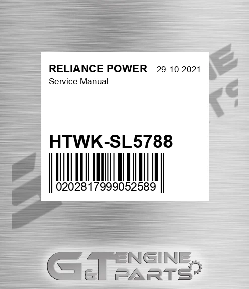 HTWK-SL5788 Service Manual for RELIANCE POWER