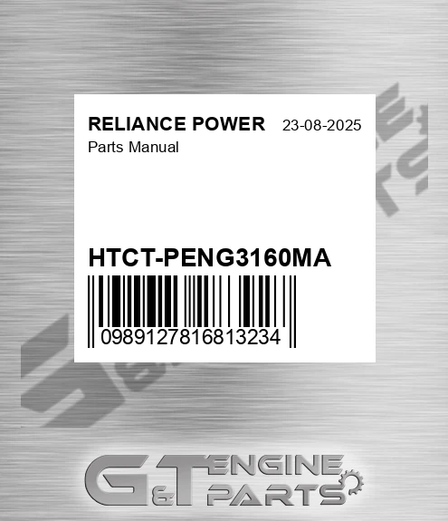 HTCT-PENG3160MA Parts Manual for RELIANCE POWER