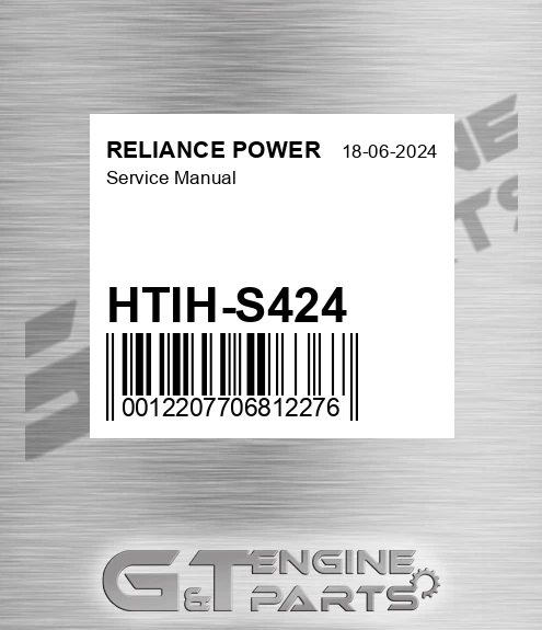 HTIH-S424 Service Manual for RELIANCE POWER