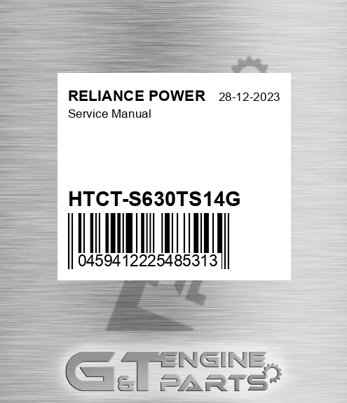 HTCT-S630TS14G Service Manual for RELIANCE POWER