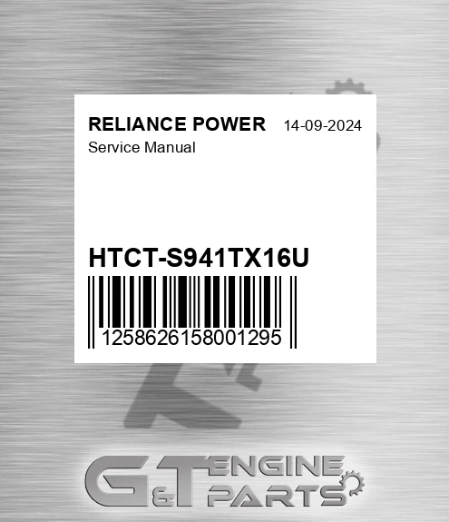 HTCT-S941TX16U Service Manual for RELIANCE POWER