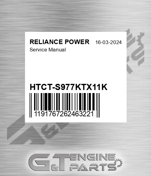 HTCT-S977KTX11K Service Manual for RELIANCE POWER