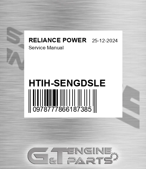HTIH-SENGDSLE Service Manual for RELIANCE POWER